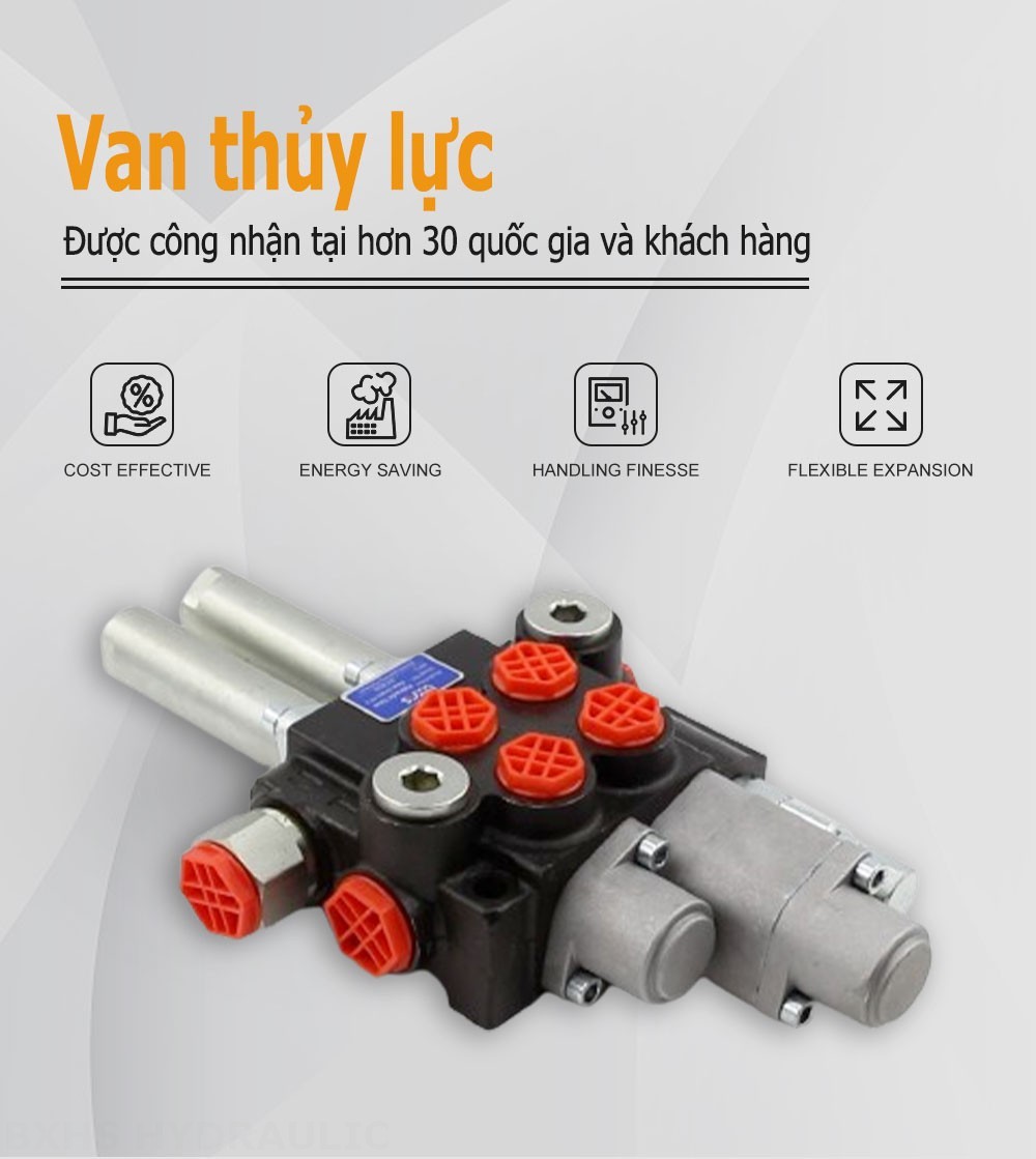 P40 phao Cáp Xy lanh 2 Van định hướng khối liền